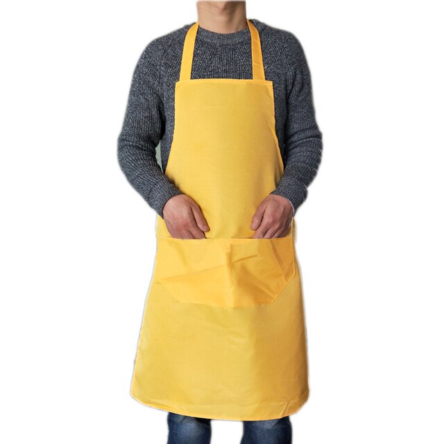 Budget Apron | Cooking apron | Cooking | Painting | Paint apron | Dyeing | One Size (Maximum circumference 100cm) | Yellow