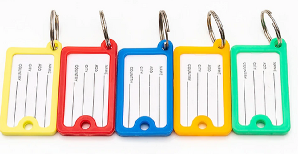 Keychain Name Tags | Name Address | Pendant | 5 pieces | Square | Multicolor