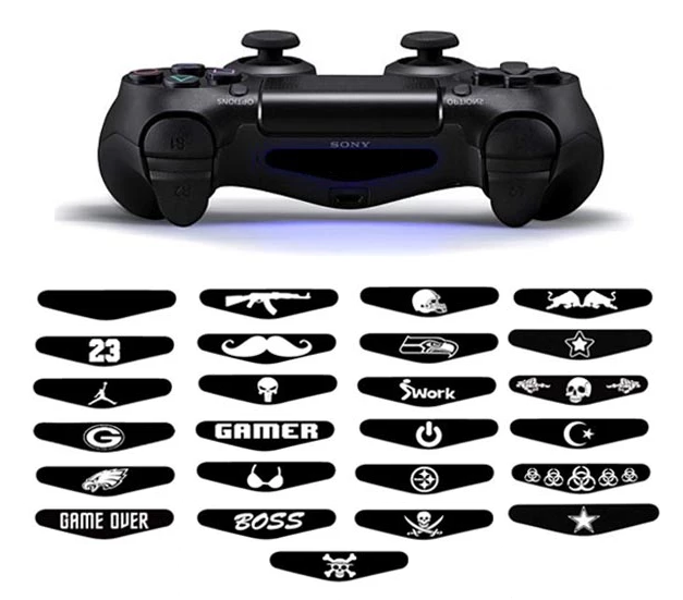 Gaming Controller Stickers | Accessoires geschikt voor Playstation (PS4) | 3 stuks | Willekeurig