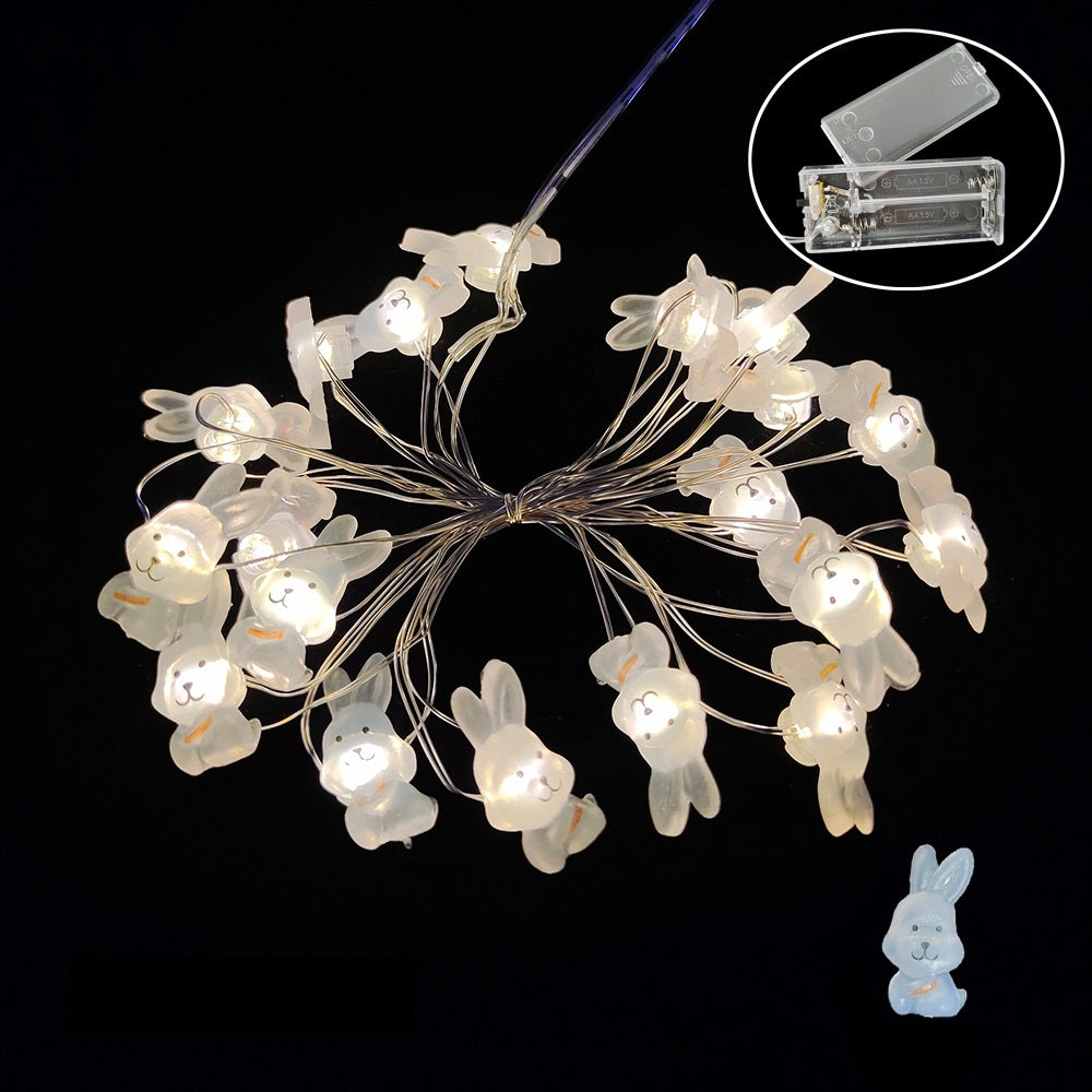 Easter | Easter | Easter Bunny | Lighting | Easter illumination | Light rope with 20 lights | Rabbits | Rabbits | White