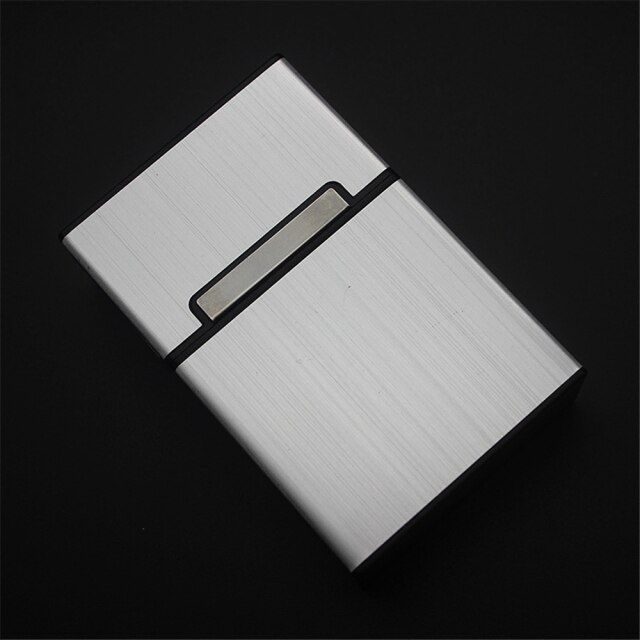 Cigarette holder | Silver | Storage box | Cigarette box | Cigarette storage box | Plastic Metal Plastic