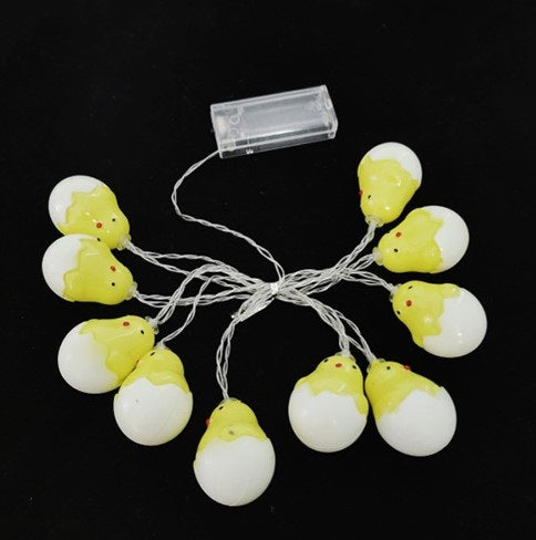 Easter | Easter | Easter Bunny | Lighting | Easter illumination | Light rope with 10 lights | Chicks | Eggs