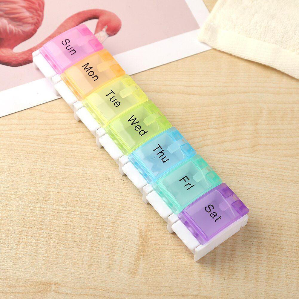 Pill box | Pill box | Storage tray | Mon-Sun | 7 days | Box | Multicolor