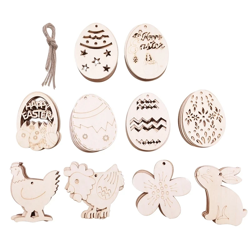 Easter | Easter | Easter Bunny | Pendants | Colors | Crafts | Set of 10